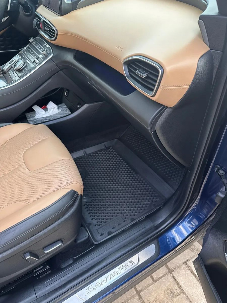 Коврики для автомобиля Хендай Санта Фе 4, Hyundai Santa Fe 4 в cалон с бортиками, эва, eva