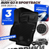 Коврики для автомобиля Audi Q3 F3 Sportback, Ауди Q3 (Ку3) F3 в cалон с бортиками, эва, eva