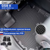 Коврики для автомобиля GAC GS8 2, ГАК gs 8 2 (2021-) с бортиками, эва, eva