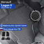 Коврики для автомобиля Renault Logan, Рено Логан 2 в cалон с бортиками, эва, eva