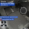Коврики для автомобиля Шкода Октавия А8 (2019-22) в салон авто Skoda Octavia 4 (A8) с бортиками, эва, eva