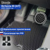 Коврики для автомобиля Skoda Octavia 3 (A7), Шкода Октавия А7 в cалон с бортиками, эва, eva