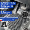 Коврики для автомобиля Mitsubishi Outlander 3 XL, Citroen C-Crosser, Peugeot 4007 с бортиками, эва, eva митсубиси аутлендер 3, ситроен, пежо 4007