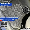 Коврики для автомобиля Volkswagen Polo 5 Sedan, фольцваген поло 5 седан в cалон с бортиками, эва, eva