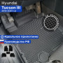 Коврики для автомобиля Hyundai Tucson 3, Хендай Туксон 3 в cалон авто Туссан с бортиками, эва, eva